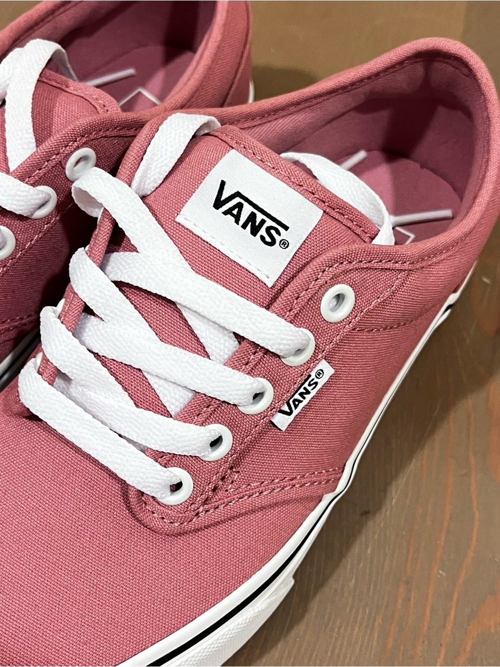 NEW Vans Atwood Sneakers Canvas Mauve Women’s 7 Low Top Lace Up Retro Classic - Picture 5 of 10